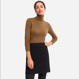 Merino Wool Turtle Neck Sweater - Brown in Medium